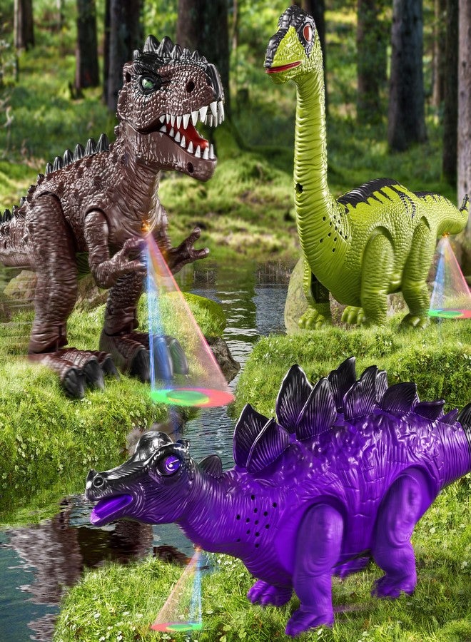 JUKUDAHU Dinosaur Toys for Kids 3 4 5 6 7 8 Years Old - Electronic Walking Dinosaur Figures for Boys 4-7 5-7, Toddler Boys Toys Set for Kids 3-5 with Sound Light, Birthday Gifts - Image 2
